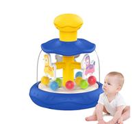 Carrousel Jouet rotatif - Jouet Pousser et Gira pour apprentissage éducatif 15,2 x 13,3 x 13,3 cm | interactif pour le développement de la motricité fine, pour garçons et jeunes filles