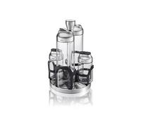 GEFU Carrousel Kippo à huile et épices – 5 pièces – Acier inoxydable Argent