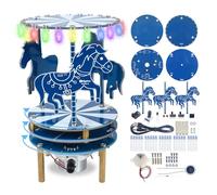 Carrousel - Kit d'exercices à souder - BANRIA RGB LED - Boîte à musique avec 3 mélodies - Projet de soudure électronique pour débutants - Jouet éducatif STEM pour enfants et adolescents - Cadeau de