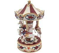 Carrousel musical pour bébé, rouge/blanc, 13 x 13 x 22 cm, jouet pour enfant, cadeau enfants, musique classique, rotatif