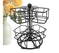 Carrousel organisateur de thé, 2 niveaux rotatifs à 6 compartiments de rangement pour comptoir de café, sucre, sachets de thé, pour bureau, cuisine, comptoir, placard, garde-manger, appartement