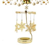 Carrousel Rotatif À Bougies - Marquee Tournante Avec Bougie Parfumée De Noël | Support Pour Veilleuse En Métal, Décoration D'Intérieur | Décoration Festive Pour Table À Manger, Étagère, Bureau Et Salo