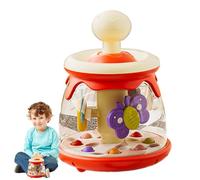 Carrousel sensoriel - Touches TOETTO 'ASSOGGIO | Développement précoce, carrousel Rotatif interactif | Drum interactif avec lumières et Sons | Apprendre Le Verre à dôme pour Les