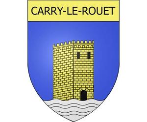 Carry-le-Rouet 13 ville Stickers blason autocollant adhésif - Taille : 4 cm