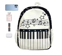 Carry on Backpack - Piano Print Large Capacity School Luggage Work Bookbag