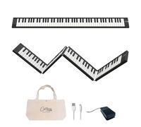 Carry-On De Blackstar Nero Piano Pliable Portable | Piano Portable De 88 Touches Avec Batterie Rechargeable USB intégrée et MIDI via USB