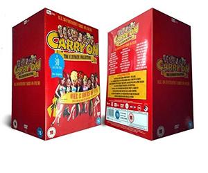 Carry On ITV TV Comedy Series Complete DVD (16 Discs) Collection Box Set : Sergeant / Nurse / Teacher / Constable / Regardless / Cruising / Cabby/ Jack / Spying / Cleo / Cowboy / Screaming / Don't Lose Your Head / Follow That Camel / Doctor / Up the Khyber / Camping / Again Doctor / Up the Jungle / Loving / Henry/ At Your Convenience / Matron / Abroad / Girls / Dick / Behind / England / That's Carry On! / Emmanuelle + Extras: Commentaries / Trailers / Carry on Laughing / Interviews / Featurettes / Documentaries / Production Stills / Stll Gallery