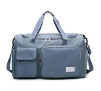 Carry on Travel Bag Large Capacity Gym Bag Weekender Overnight Duffle Bags with Shoe Compartment Sports Fitness Bags for Women(Blue)