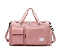 Carry on Travel Bag Large Capacity Gym Weekender Overnight Duffle Bags with Shoe Compartment Sports Fitness for Women pour La Gym, Le Fitness, Le Week-End(Pink)