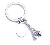Carry stone porte en métal argenté Paris Tour Eiffel porte-clés créatif e voiture pendentif sac à main charme pour Noël durable et pratique, B22 vers E27