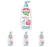 CARRYBOO - Lait de Toilette sans allergènes au beurre de karité Bio - 99% d'ingrédients d'origines naturelles - Flacon pompe 500ml (Lot de 4)