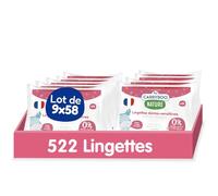 CARRYBOO - Lingettes Dermo-Sensitives - Lingette Bébé Sans Parfum - Nettoyantes Sans Allergènes - Soin Bébé Apaisant pour Peaux Sensibles - 9x58