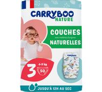 Carryboo Nature Couches Naturelles et Chou Taille 3 (4-9kg), x50