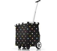 Reisenthel Cabas à roulettes Carrycruiser – 40L, cadre alu, polyester déperlant, motif Dot, noir