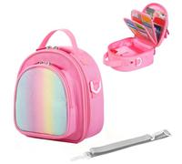 Carrying Case Compatible with Yoto Mini (2024 Edition) & Accessories, Portable Storage Carrier Bag for Travel and Home Storage (Pink)