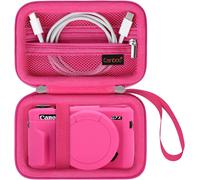 Carrying Case for Canon PowerShot G7 X Mark II/G7 X Mark III/G7X Digital Camera,Vlogging Camera Bag,Mesh Zip Pocket,Suitable for USB Cable,Pink