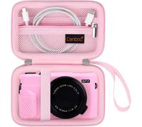 Carrying Case for Canon PowerShot G7 X Mark II/III Digital Camera with Mesh Zipper Pocket Suitable for USB Cable Pink (Case Only)