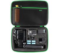 Carrying Case for GoPro, Sponge Inner Compatible with Hero 12/11/10/9/8/7/6/5/4/3+ and Accessories, Green, Modern
