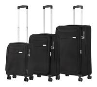 CarryOn Air Set de 3 Valises Souples Extensible - Ensemble de Bagages 55 66 77cm avec TSA (Noir, 3 pcs Set)
