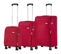 CarryOn Air Set de 3 Valises Souples Extensible - Ensemble de Bagages 55 66 77cm avec TSA (Rouge, 3 pcs Set)
