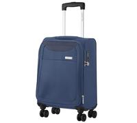 CarryOn Air Valise Cabine 55cm - Bagage a Main Souple 41 LTR Extensible avec Serrure TSA (Bleu, Petit)