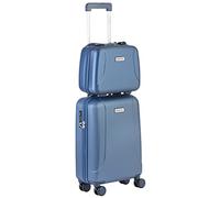 CarryOn Skyhopper Bagage a Main 55cm et Vanity Case Rigide - Grande Trousse de Toilette 13 LTR avec Serrure de combinasion - Bleu