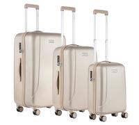 CarryOn Skyhopper Set de 3 Valises rigide - Set de Bagages avec serrure TSA Polycarbonate - Champagne