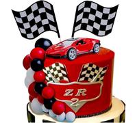Cars Cupcake Topper, Decoration Gateau Anniversaire Voitures, Décoration Gateau Voiture, Decoration Gateau Cars, Cars Décoration Cupcake, Voiture Cake Topper, Cars Tortendeko (Rouge)