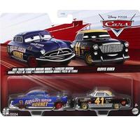 Cars Disney Pixar Pack 2 Voitures métal 1:55 - Die-Cast Dirt Track Fabulous Hudson Hornet & Clovis Rider