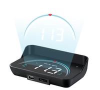Cars Heads Up Display - 1.02x2.09x3.54 Inches Brightness Adjustment Automotive Speedometer With Overspeed Alarm | Windshield Heads Up Display For SUV RV Sedan Van Minivan