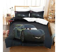Cars Housse De Couette ¿¿ Th¿¿Me Imprim¿¿E En D Ensemble De Literie En Microfibre Douce Ensemble De Pi¿¿Ces Avec Housse De Couette Taie D'oreiller ¿¿ Ferm