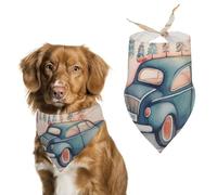 Cars in Small Town Bandana triangulaire lavable en polyester pour chien et chat de taille moyenne et grande