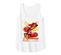 Cars Lightning McQueen Faster Than Fast Débardeur, Femme, Blanc, XL
