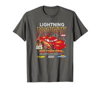 Cars Lightning McQueen No Time For Slow Down T-Shirt, Homme, Asphalte, 5XL
