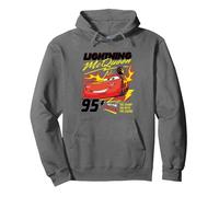 Cars Lightning McQueen on Fire Sweat à Capuche, Unisexe pour Adultes, Asphalte, XXL