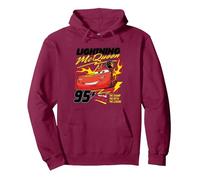 Cars Lightning McQueen on Fire Sweat à Capuche, Unisexe pour Adultes, Marron, L
