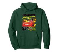 Cars Lightning McQueen on Fire Sweat à Capuche, Unisexe pour Adultes, Vert Forêt, XXL