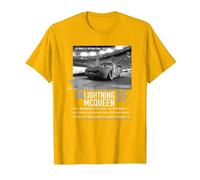 Cars Lightning McQueen Racing Series T-Shirt, Homme, Doré Vif, M