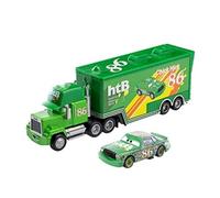 Cars Mack Oncle Lightning McQueen King Francesco Chick Hicks Hudson Camion et voiture 1:55 Modèle de moustache Jouet Voiture Cadeau (Couleur : No.86 Mack and Car)