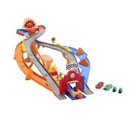 Mattel Cars Coffret Piste de Course Rescue Road Course de Radiator Springs avec Flash McQueen, Chicks Hicks et 2 véhicules Pitty, 2 façons de jouer, JFL57