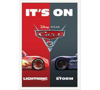 Cars - Poster - 3 - It's On + cadre amovible, Shinsuke® Maxi MDF blanc, vitre acrylique