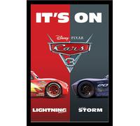 Cars - Poster - 3 - It's On + cadre amovible, Shinsuke® Maxi MDF noir, vitre acrylique