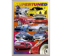 Cars - Poster - Supertuned + cadre interchangeable, Shinsuke® Maxi aluminium argenté, vitre acrylique