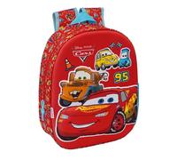 CARS - Sac à dos d'école avec design 3D, idéal pour enfants de différents âges, confortable et polyvalent, qualité et résistance, 27 x 10 x 33 cm