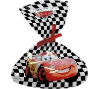 Cars - Sacs de fête en cellophane pack de 6 SG29554 (taille unique) (Noir/Blanc/Rouge)