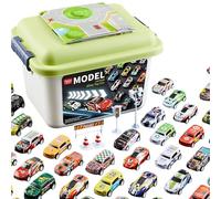 CARS TOYS - Tirez Les Voitures De La Ville | Toys Des Véhicules En Vrac | STEM Learning 1:64 Scale Friction Powered Model Vehicles, Durable Playset For Kids, Educational Toy Gift For Christmas, Birthd