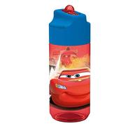 *Cars* Trinkflasche. transparent. 450ml mir Strohhalm. Tritan. 1 Design