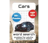 Cars Word Search Puzzle Book: Word Search with Easy to Read Print about Car Names, Car Parts, Car Accessories and More | 6x9 inches, 110 pages | 50+ ... … Gift for Vacations, Holidays and Spare Time