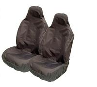 Carseatcover-UK - Paire de Housses de Siège Avant de Voiture Imperméables et RESISTANTES Noir - Taille Universelle | Airbag Compatible