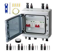 Carseatty Boîtier de Couplage Solaire PV DC, Parasurtenseur 40A/1000V, Protection Contre les Surtensions DC, Disjoncteur Photovoltaïque, IP65 Boîte de Raccordement Solaire (2 in 2 out)